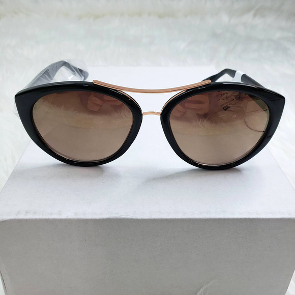 Joe's Jeans Sunglasses Cateye Black Plastic Frame - Picture 1 of 7